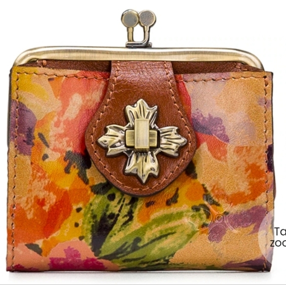 NWT Patricia Nash Casella Leather Wallet In Rainforest - Picture 1 of 11